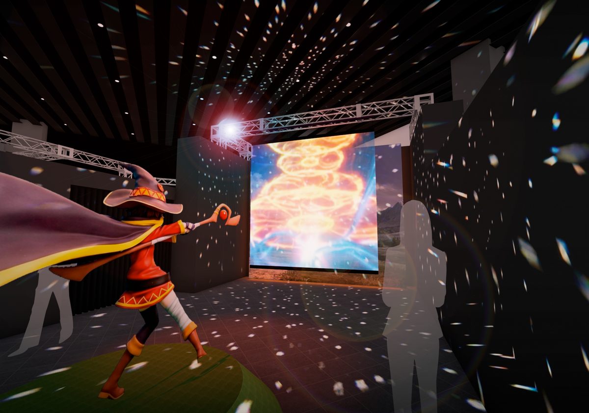 Perspective officielle de la zone Explosion de l'exposition KonoSuba Cheerful